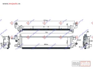 NOVI: delovi  HLADNJAK MOTORA DODATNI 1.5 EcoBoost (665x142x56) Ford focus 14-18 -dostupno