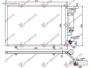 NOVI: delovi  HLADNJAK KLIME 1.25/1.4/1.6 EFi BENZIN - 1.5 TDCi DIZEL (520x320x16) Ford b-max 12- -dostupno