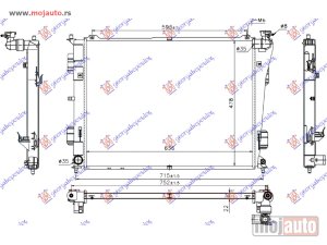 Glavna slika -  HLADNJAK MOTORA 2.0/2.4 (MAN) BENZIN (635x480x16) Hyundai sonata 11-15 -dostupno - MojAuto