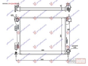 Glavna slika -  HLADNJAK MOTORA 1.1/1.4 CRDi (MAN) DIZEL (480x385x26) (INDIJA) Hyundai i20 12-14 -dostupno - MojAuto