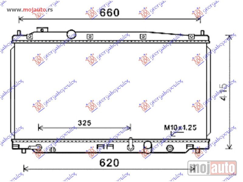 Glavna slika -  HLADNJAK MOTORA 1.3 i HIBRID (AUTO) (35x68x16) (KOYO) Honda jazz 11-15 -dostupno - MojAuto