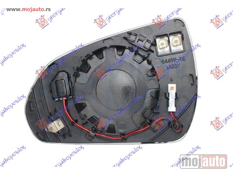 Glavna slika -  STAKLO RETROVIZORA SA GREJACEM (MRTAV UGAO) (KONVEKSNO) Desno Hyundai i30 fastback 20- -dostupno - MojAuto