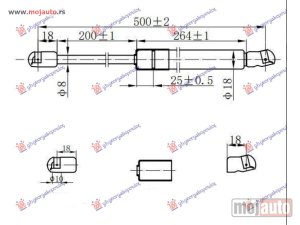 NOVI: delovi  AMORTIZER HAUBE (500L-310N) Vw polo 05-09 -dostupno