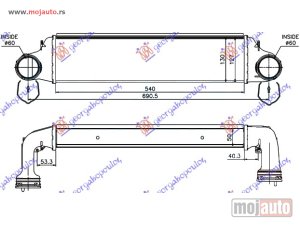 Glavna slika -  HLADNJAK INTERKULERA 2.0 TD 03-06 (54x130x50) (62/62) Bmw x3 (e83) 04-07 -dostupno - MojAuto