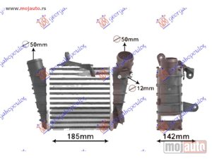 NOVI: delovi  HLADNJAK INTERKULERA 1.8 TURBO BENZIN - 1.4/1.9 TDi DIZEL (185x190x65) Vw fox 05-11 -dostupno