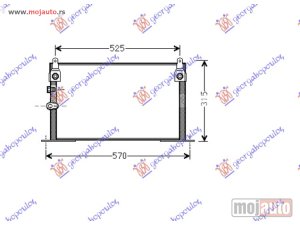 NOVI: delovi  HLADNJAK KLIME 2.5 TD (53.5x27.5x16) Toyota hi-lux 2wd/4wd 01-05 -dostupno