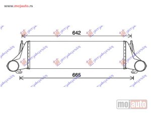 NOVI: delovi  HLADNJAK INTERKULERA 3.0 D DIZEL (550x158x50) CEV 60 Bmw x5 (e53) 00-07 -dostupno