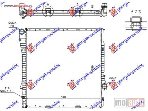 NOVI: delovi  HLADNJAK MOTORA 4.4-4.6-4.8 BENZIN/DIZEL (AUTO) (59x60x4.0) Bmw x5 (e53) 00-07 -dostupno