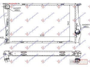 NOVI: delovi  HLADNJAK MOTORA 3.0 (135i) BENZIN (MAN) - 2.0 (116D/118D/120D/123D) DIZEL (MAN/AUTO) (600x340x32) 1 TUBE Bmw series 1 (e81/87) 3/5d 04-11 -dostupno