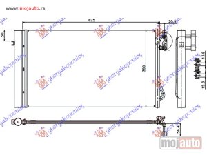 NOVI: delovi  HLADNJAK KLIME 2.0/3.0 TURBO DIZEL (580x340x16) Bmw series 3 (e90/91) sdn 05-08 -dostupno