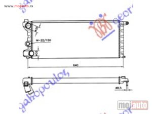 Glavna slika -  HLADNJAK MOTORA 750/1000 4x4 (58x25x34) 86-89 Fiat panda 86-03 -dostupno - MojAuto