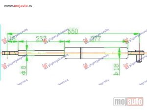 NOVI: delovi  AMORTIZER GEPEK VRATA (240N) Fiat panda 86-03 -dostupno