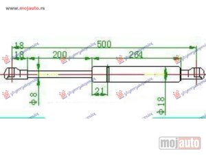 NOVI: delovi  AMORTIZER GEPEK VRATA KARAVAN (500L-420N) Seat cordoba 95-97 -dostupno