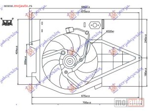 NOVI: delovi  VENTILATOR KOMPLET (BENZIN) - AC Peugeot 806 94-02 -dostupno