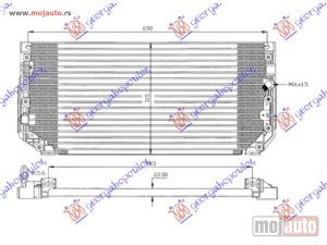 NOVI: delovi  HLADNJAK KLIME (68x32) JAPAN (MAHLE BEHR) Toyota corolla (e 11) sdn 97-99 -dostupno