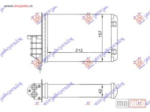 Glavna slika -  GREJAC KABINE (M) (+/-AC) (215x158) Fiat seicento 98-01 -dostupno - MojAuto