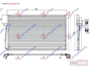 NOVI: delovi  HLADNJAK KLIME DIZEL (60.8x38.2x1.6) Bmw series 7 (e65/66) 02-08 -dostupno