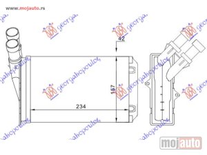 NOVI: delovi  GREJAC KABINE (M) (+/-AC) (234x157) (TIP VALEO) Citroen berlingo 02-08 -dostupno