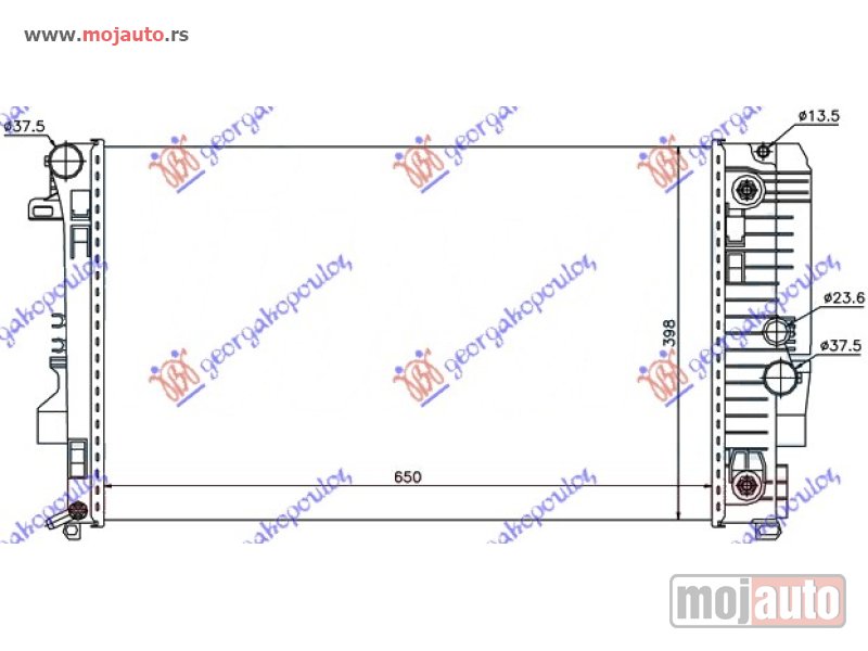 Glavna slika -  HLADNJAK MOTORA BENZIN-DIZEL (AUTO) (65x39.8) Mercedes vito (w639) & viano 04-10 -nedostupno - MojAuto