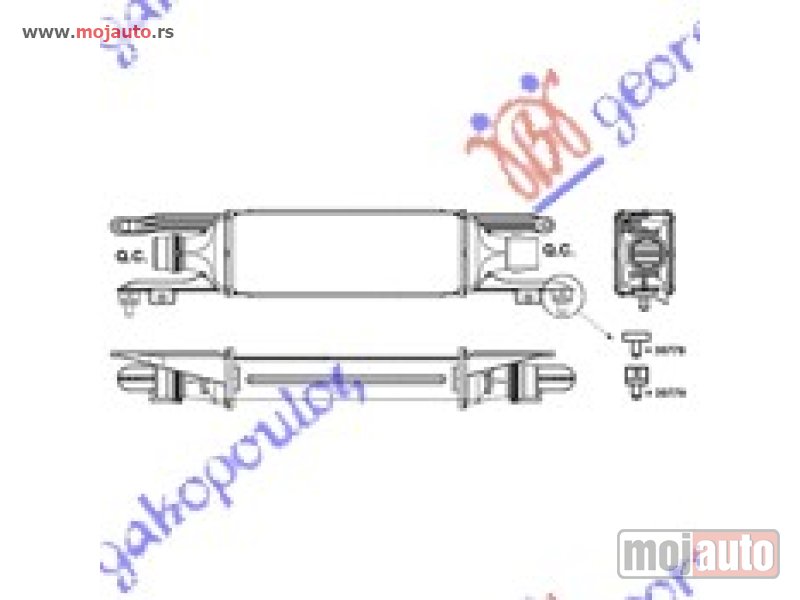 Glavna slika -  HLADNJAK INTERKULERA 1.3 CDTI (45x100x53) 66 KW Opel corsa d 06-15 -dostupno - MojAuto