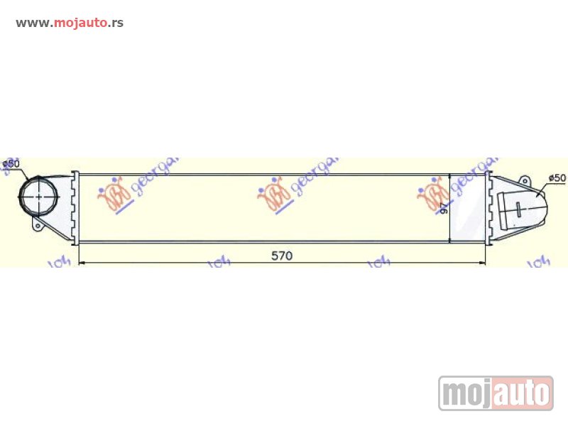 Glavna slika -  HLADNJAK INTERKULERA 1.8i 20V TURBO /1.9TDi (570x92x85) 00- Ford galaxy 95-06 -dostupno - MojAuto