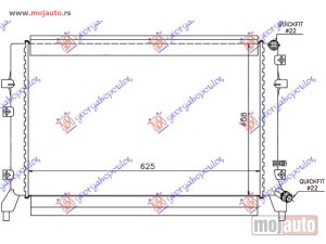 Glavna slika -  HLADNJAK MOTORA DODATNI 1.4 TSi BENZIN (625x400) Audi a3 08-12 -nedostupno - MojAuto