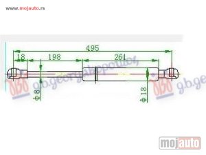 Glavna slika -  AMORTIZER GEPEK VRATA (494L-490N) Audi a3 08-12 -dostupno - MojAuto