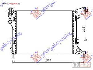 NOVI: delovi  HLADNJAK MOTORA 1.4i- 16V (53.8x41.2x14) Fiat 500 l 17- -dostupno